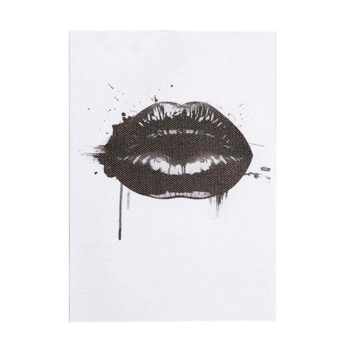VGEBY peinture de décoration murale Lèvres noires toile mur Art impression affiche salon maison bureau décor noël cadeau 13x18
