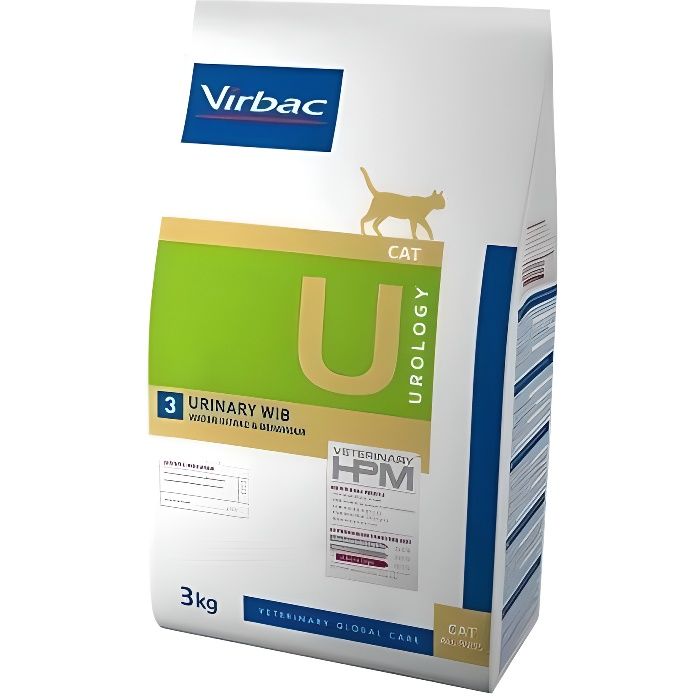 Virbac Veterinary hpm Diet Chat Urology 3 Urinary WIB (Water Intake & Behaviour) Croquettes 1.5kg