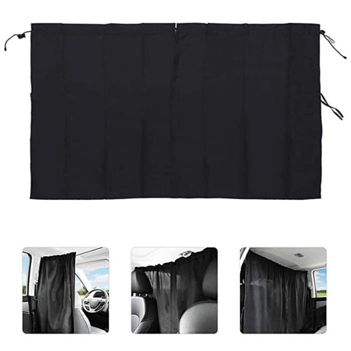XJYDNCG Rideaux de séparation de Voiture Pare-Soleil - intimité Camping détachable Simple Rideau(noir)