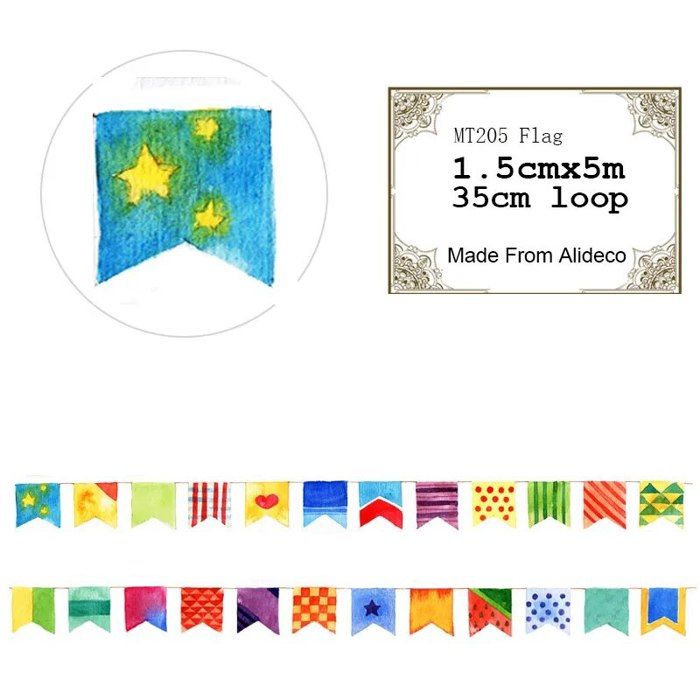 Ruban Adhésif Décoratif Animaux Kawaii - 12 Rouleaux De 5 M (15 Mm), Pour Scrapbooking, Journal, Emballage Cadeau - 6