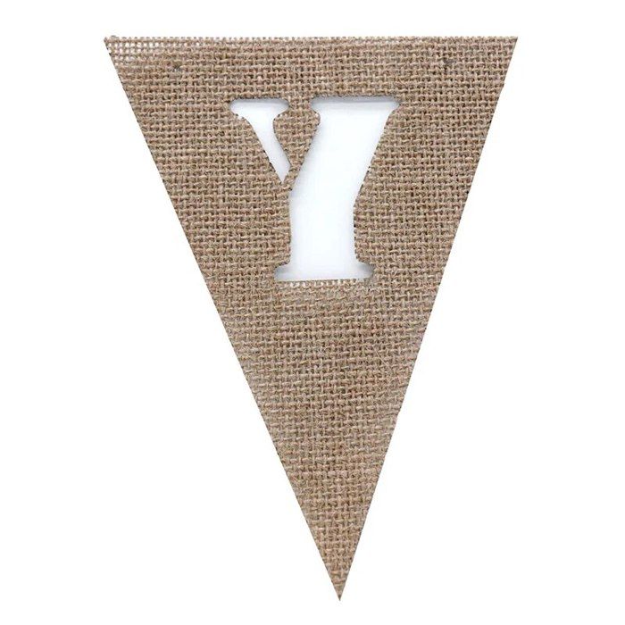 Guirlande Fanions Toile De Jute 12m - 36 Fanions Triangles - Couleurs Pastel - Pour Mariage, Fête, Déco Chambre