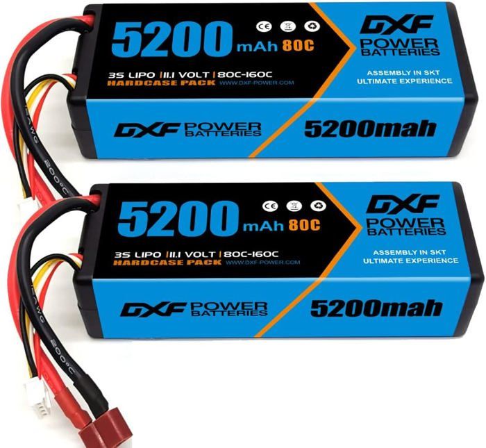 GOLDBAT Lipo Battery 3S 5200Mah 80C 11.1V With Hard Case T Plug For RC...