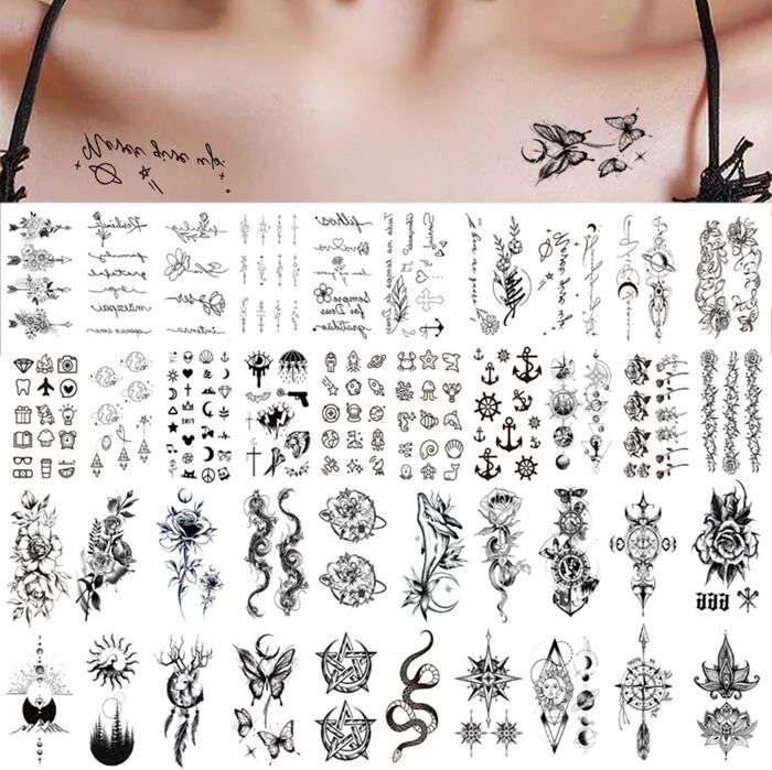 Tatouages Temporaires Halloween - 50 Feuilles Cicatrices Sanglantes - Maquillage Zombie Vampire