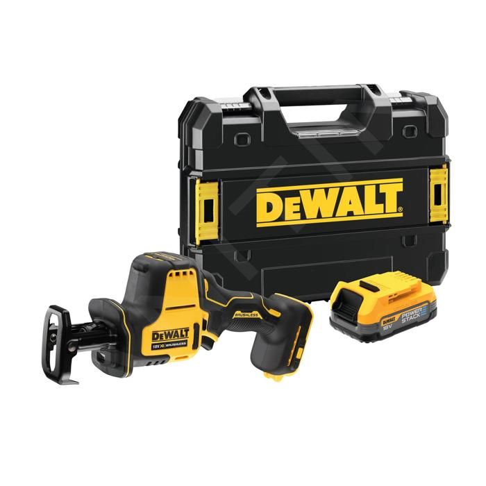 Scie sabre DeWALT DCS369E1T Sans fil 18V Batterie 17 Ah Compacte et ergonomique
