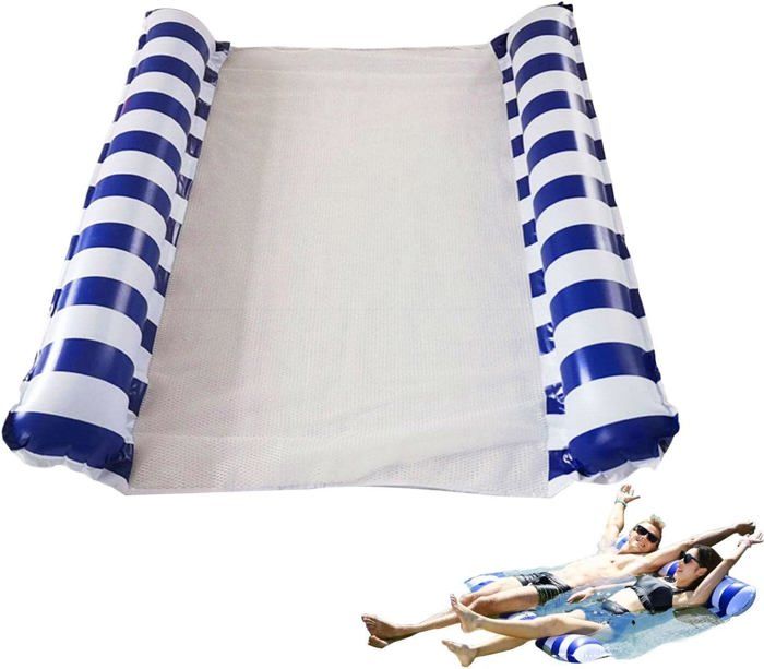 Hamac Gonflable 4-en-1 Pour Piscine - Chaise Longue Flottante Et Siège - Pompe Incluse