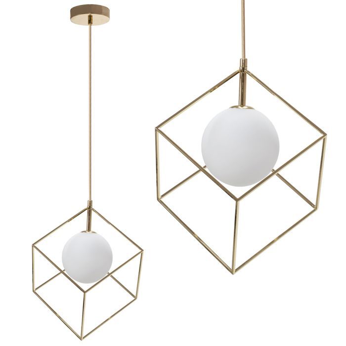 Lampe Suspendue De Plafond Toolight App1210-1Cp Suspenion Or 31 X 31 X 32 Cm