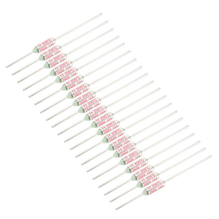 Sourcing Map- 10Pcs 250V 10A 200°C Celsius Température