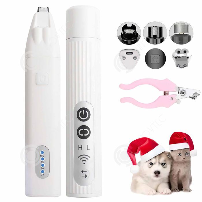 Comparer les prix de INN Rasoir pour animaux sans fil 2 en 1 500mah avec lumière LED et coupe-ongles tondeuse pour animaux lime à ongles pour chien chat