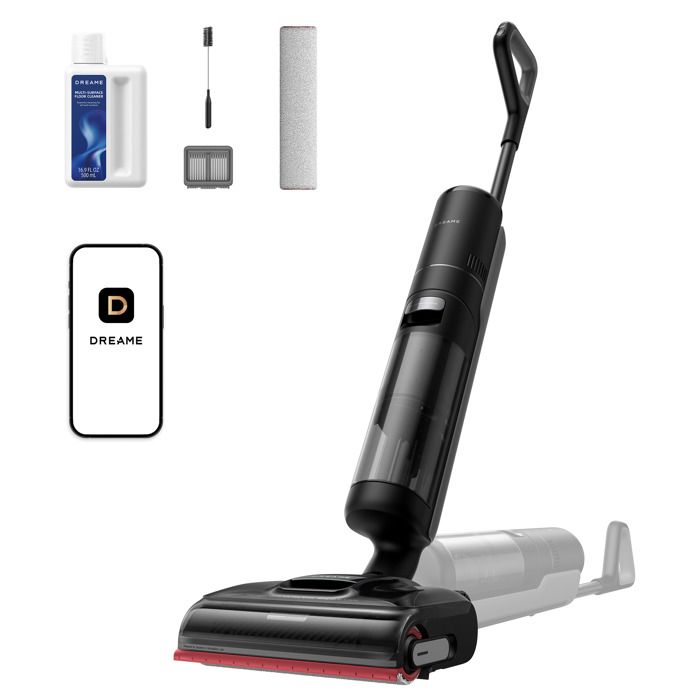 DREAME H15S Aspirateur Laveur Nettoyage Triple Arête Bras Robotisé AI Aspiration 21 000 Pa Sans Nœud Portée à Plat à 180° - Dreame