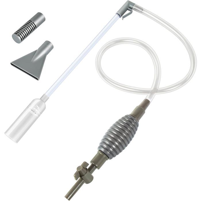 Aspirateur à siphon pour aquarium idéal pour le gravier et le sable. Nettoyeur de gravier pour aquarium. Changeur deau manuel