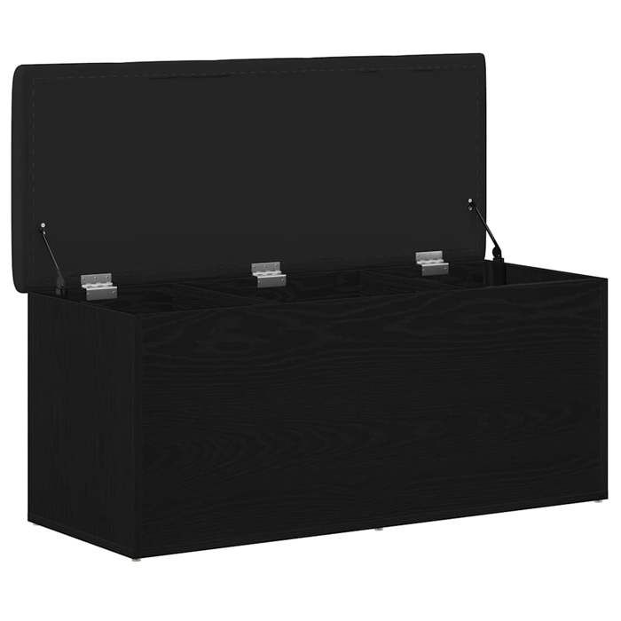 Black Friday Banc long de rangement - JILL - Meuble dentrée - Chêne noir 102x42x45 cm - Bois dingénierie BB712