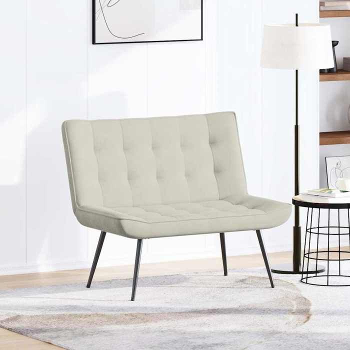 Soldes FlottantsBanc Moderne/Bout de lit - CLOUD - 110 kg par siège - Siège/Banquette - crème 110x74x84cm velours 2143637