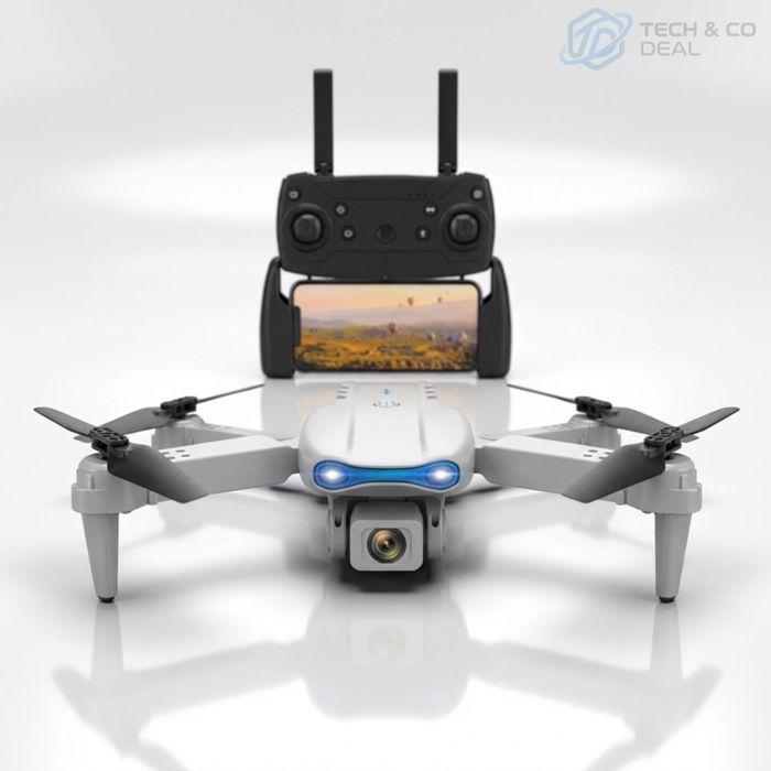 Drone pliable avec double caméra HD WiFi FPV maintien altitude mode sans tête noir