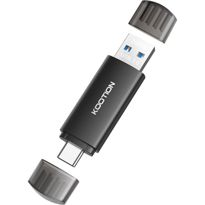 KOOTION Clé USB C 256go, Cle USB 3.0 256 Go OTG 2 en 1