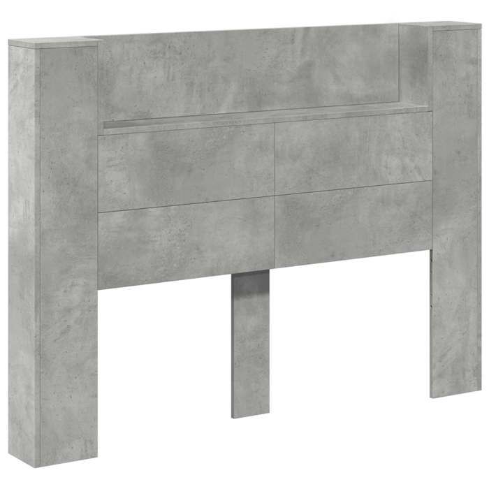 NEW Tête de lit Gris béton 140 x 16 5 x 103 5 cm Bois dingénierie aspect contemporain_44965