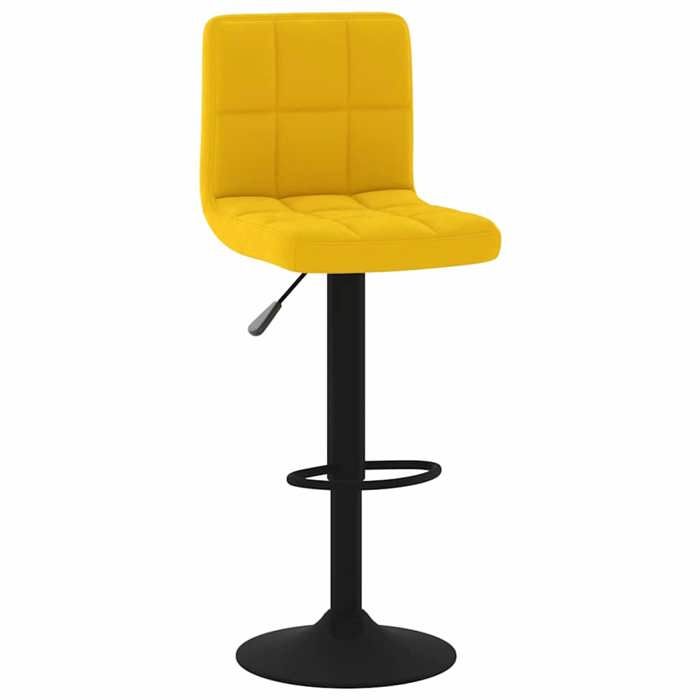 CONFORTHA®Tabourets de bar lot de 2 jaune moutarde velours - Fauteuil (11847)