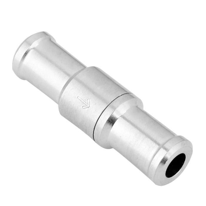Lot 4 Clapets Anti-Retour Carburant 8 Mm Aluminium + 8 Colliers – Essence, Diesel, Huile Végétale – Anti-Retour Efficace