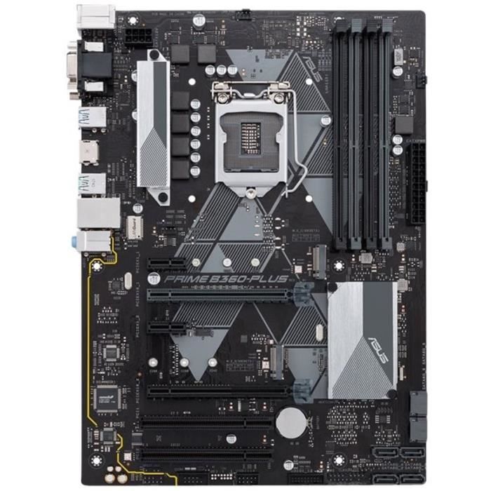 ASUS PRIME B360 PLUS Carte mère ATX LGA1151 Socket B360 Chipset USB 3.1 Gen 1 USB 3.1 Gen 2 Gigabit LAN carte graphique embarquée unité centrale requise audio HD 8 canaux