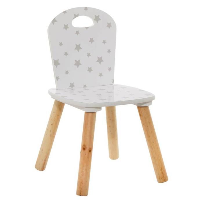 Chaise enfant Douceur motifs gris