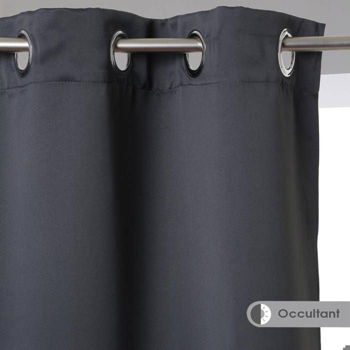 Rideau occultant gris anthracite 260x140cm