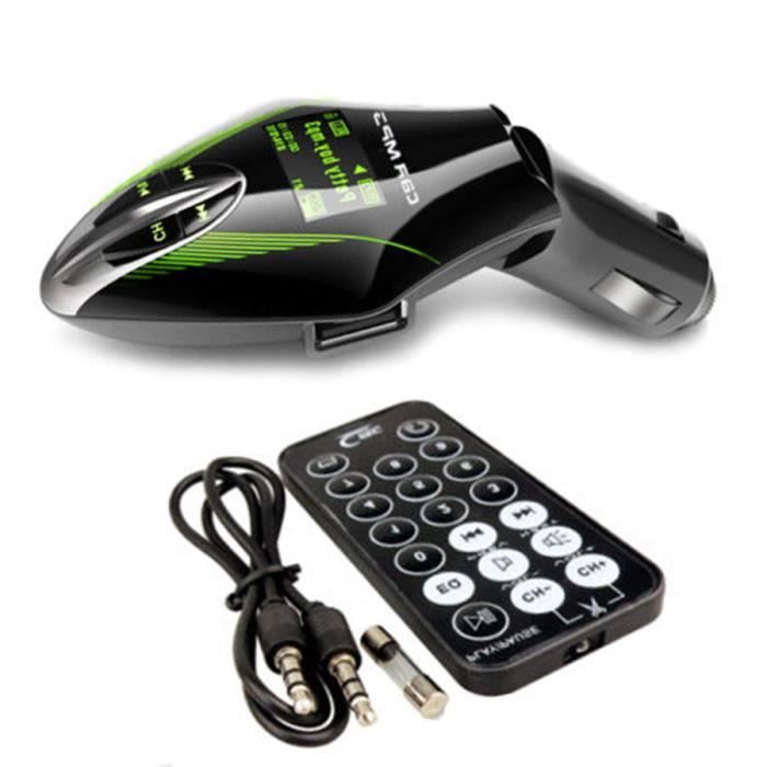 LCD fantastique Kit de voiture Lecteur MP3 Transmetteur FM sans fil Kit Cars FM Modulator Écoutez en streaming Music Player w - USB