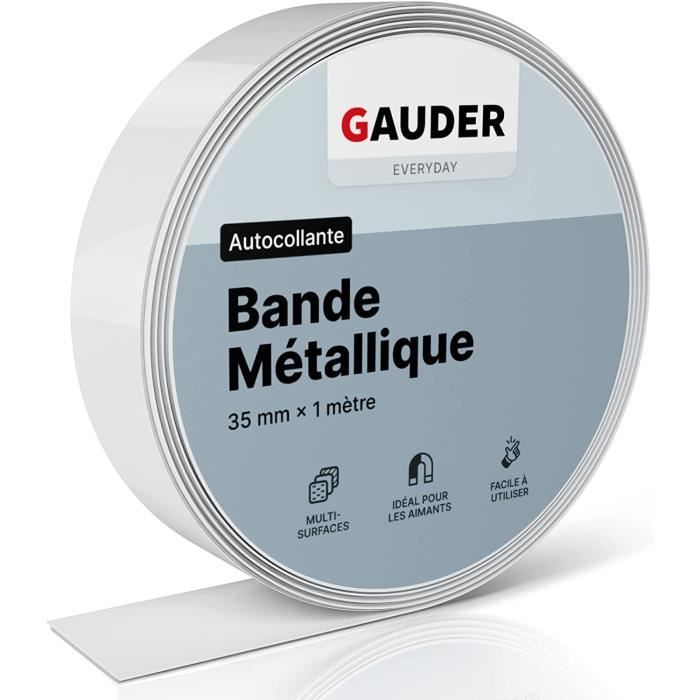 Bande Métallique Auto-Adhésive Blanche 25 Mm – Support Ferreux Pour Tonies, Aimants & Étagères | Ruban Adhésif Magnétique Idéal Figurines