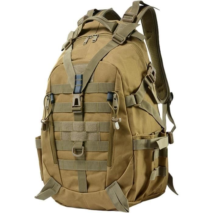Sac A Dos De L Armee Grand Sac A Dos Militaire Assault Pack 35L Sac A Dos De Camping Avec Sac Porte Bouteille Pour Rando x3898 Cdiscount Sport