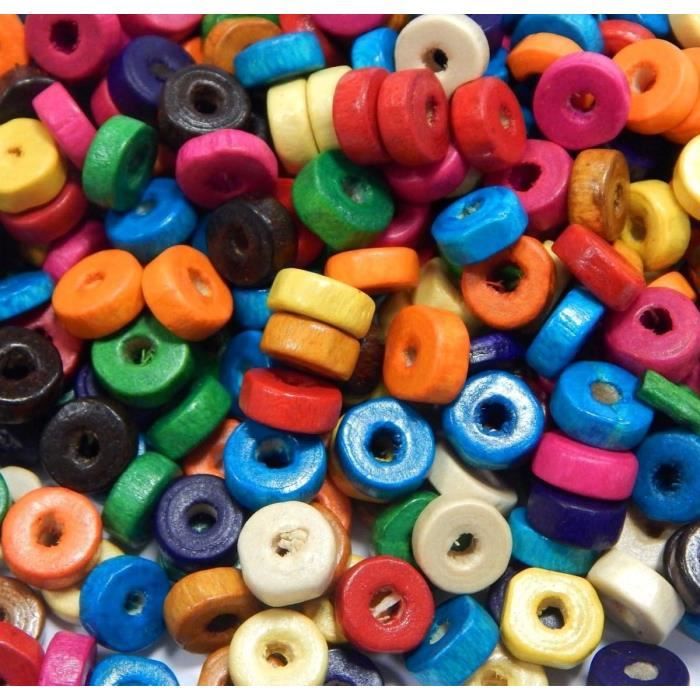 Lot De 48 Perles En Bois De Wengé Naturel - Diamètre 8mm, Pour Création Bijoux, Bricolage, Décoration
