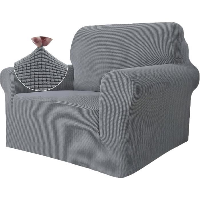 Housse de canapé - 1 place - Extensible super élastique - Une pièce couvrante - Convient 81–120 cm