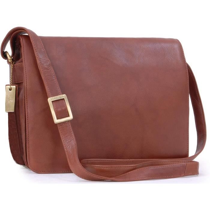 Sac Baguette En Cuir Véritable Ore10 - Marron - Porté Épaule - Neuf Avec Étiquettes