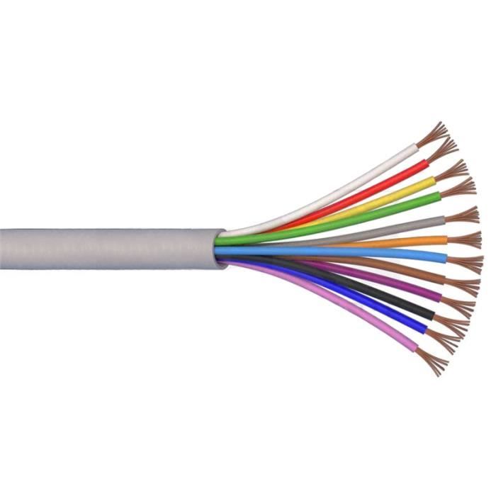 Câble électrique multipolaire Fror 12X0,25 mmq gaine extérieure grise