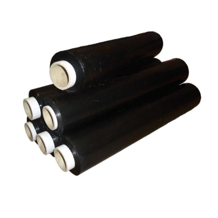 Noir 1 Pack of 1 Roll Rouleaux de film /étirable pour palette de palettes Noir