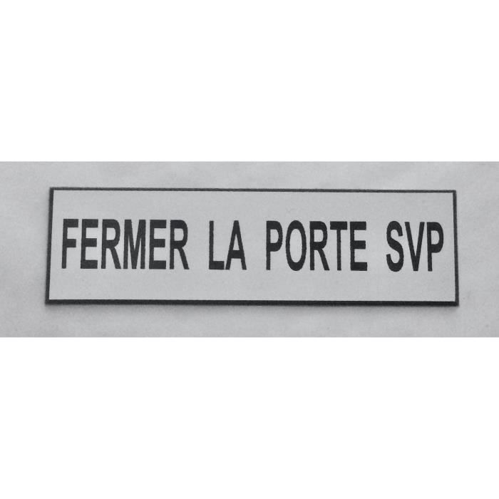plaque gravée PORTAIL ELECTRIQUE SVP ne pas ouvrir à la main Format 29x100 mm 