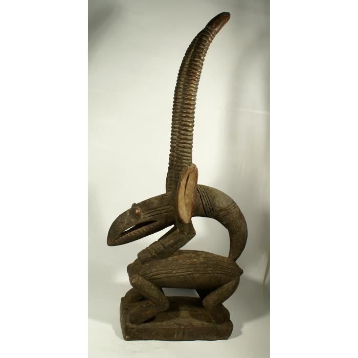 Cimier africain Bambara antilope Tywara 05 - Cdiscount Maison
