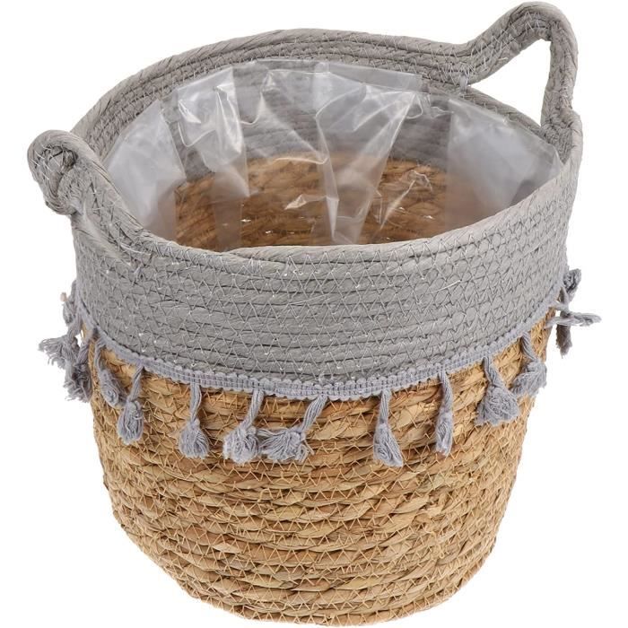 UNUS Garden Petit panier en osier pour vélo, avant sur guidon, mini panier de vélo pratique pour tasse, téléphone portable ou porte-monnaie en osier naturel UNUS Garden Petit panier en osier pour vélo, avant sur guidon, mini panier de vélo pratique pour tasse, téléphone portable ou porte-monnaie en osier naturel