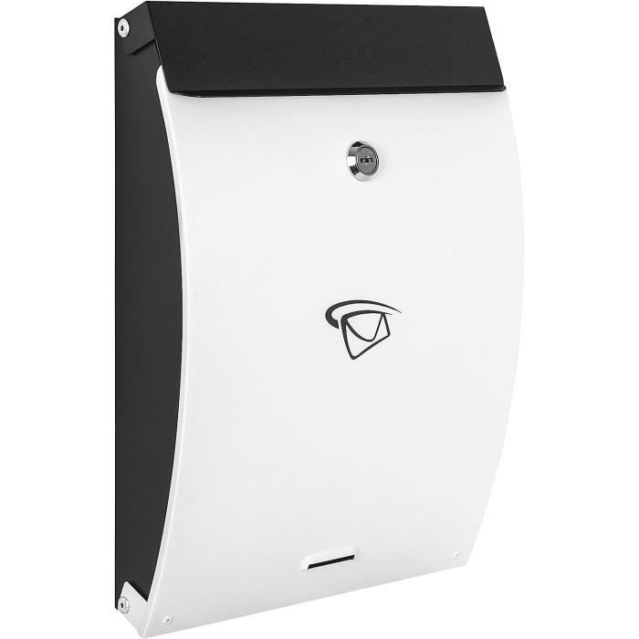Boîte Aux Lettres Murale Modern Mailbox – Design Milieu Du Siècle, Aluminium Peint, Fabriquée Aux USA (36,2 X 10,2 X 15,2 Cm)