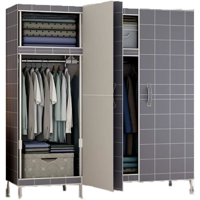 Armoire Simple en Tissu avec Porte, armoires de Rangement à la Chambre