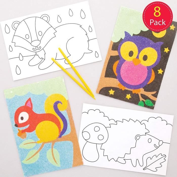 Kits de loisirs créatifs Baker Ross Illustrations Animaux de la forêt pour  Sable coloré (Paquet de 8) - Loisirs créatifs 54252 - Cdiscount Jeux -  Jouets