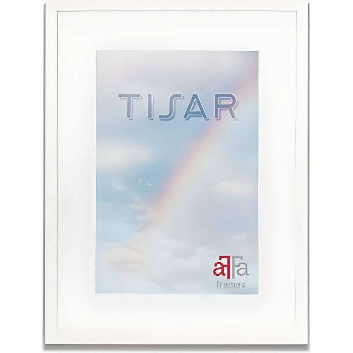 aFFa frames, Tisar, Cadre photo en bois, Light, Rectangle, Avec façade en verre acrylique, Blanc, 40 x 60 cm