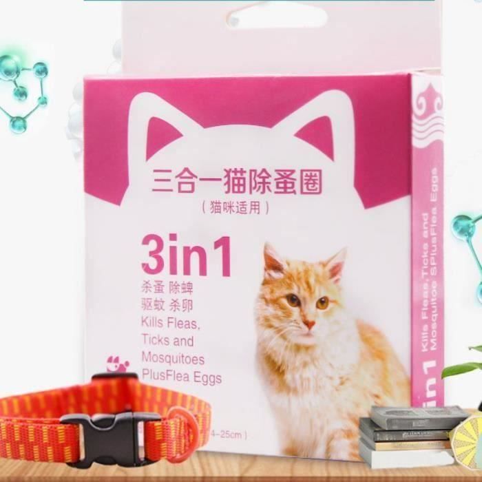 Ages4 3 En 1 Chat Anti Poux Cou Sangle Reglable Collier Anti Puces Pour Chaton Collier Chat Avec Cloche Orange Anti Moustique Acce Cdiscount