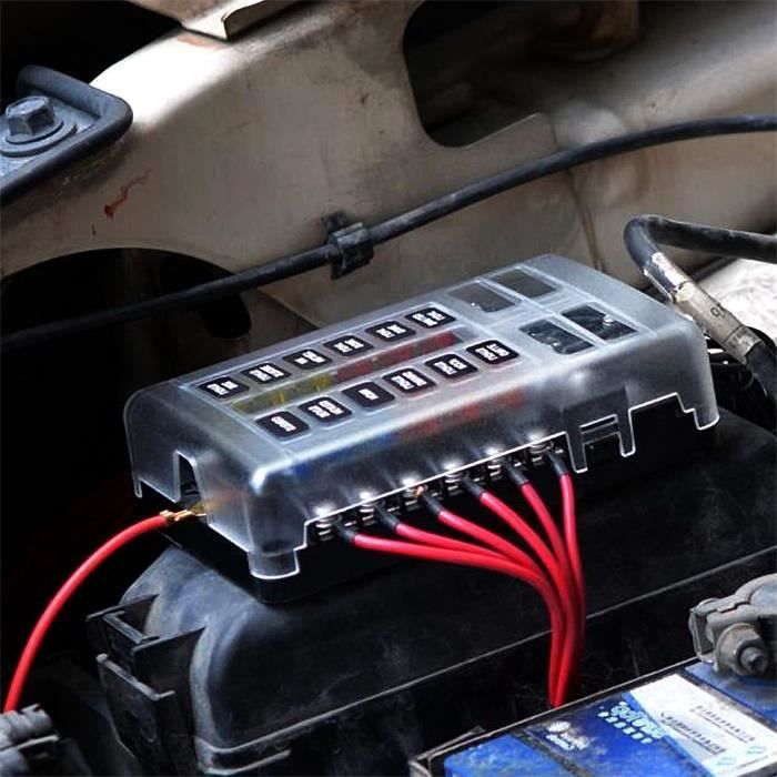 Jtron 10Way DC 12~32V Scatola Portafusibili A Lama Con Kit Di - Foto 2