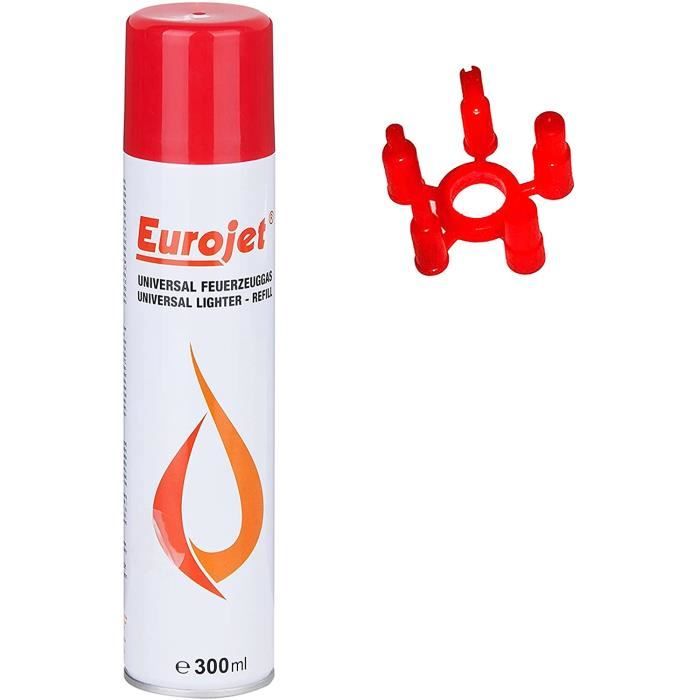 Eurojet - Recharge de gaz pour briquet - 1 x 300 ml - Avec adaptateur[303]  - Cdiscount Au quotidien