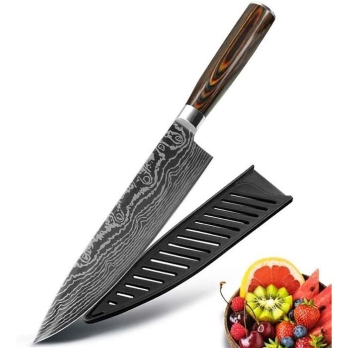 Couteau de cuisine en acier inoxydable avec manche en plastique - Chefcut  Personnalisé
