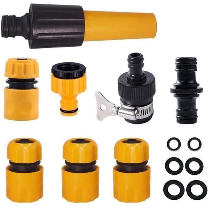 Kit Lavage Tondeuse à Gazon – Adaptateur Tuyau Rapide + Buses, Nettoyage Pont Tondeuse/Débroussailleuse, Hasaller