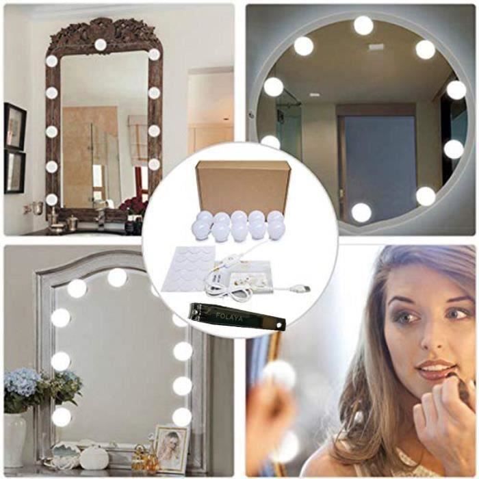 Madbids-lampes de miroir kit lumières pour miroir style hollywood pour touche 10 ampoules LED 