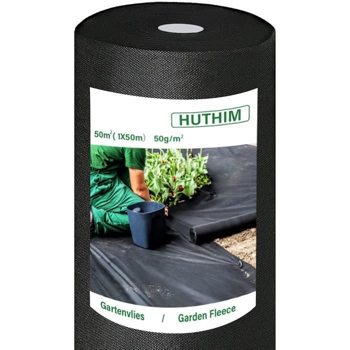 Feutre Géotextile 50m² - 150g/m2, Toile De Drainage UV Pour Jardin, Piscine Et Allées