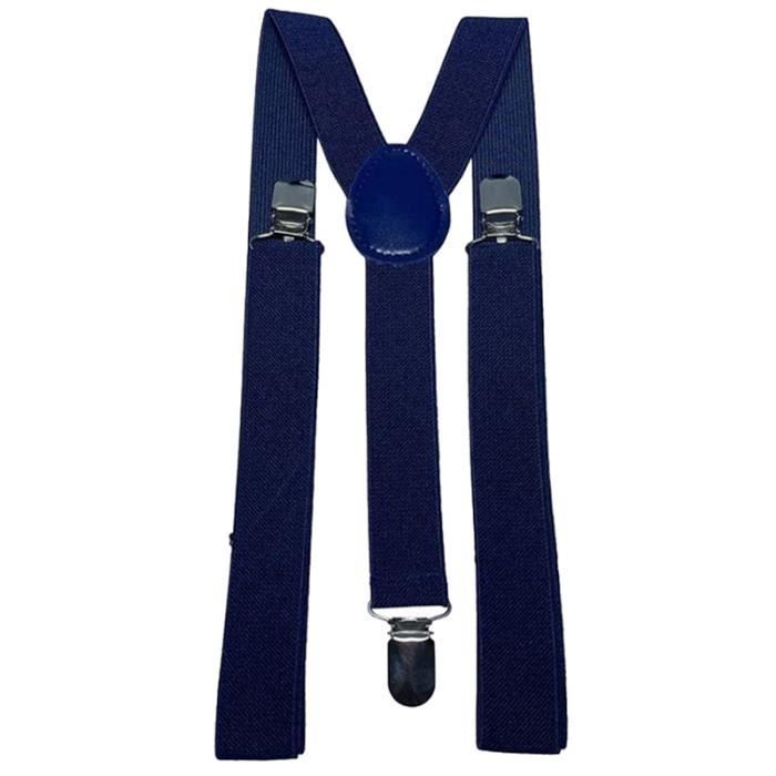Bretelles Extérieur Homme Type X JEMYGINS Réglables Avec Mousqueton - Cuir Et Polyester