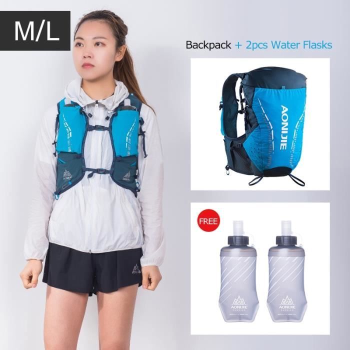 Gilet D'hydratation Running 5L Avec Poche à Eau 2L - Ultra Léger, Respirant, Réglable - Pour Course, Randonnée, Vélo