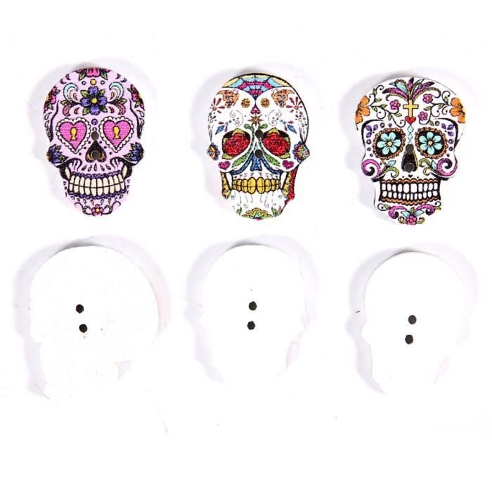 4 Pièces Conchos Tête De Mort Avec Vis - Crâne Démoniaque 30mm Pour Cuir Et Halloween