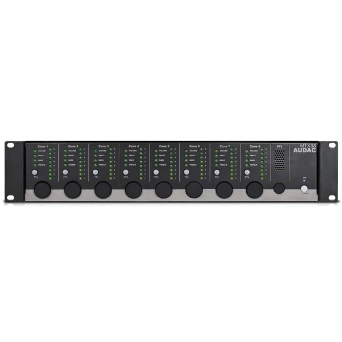 Amplificateur - AUDAC - MTX88 - 80 dB - 20-20000 Hz - 12 W - Noir